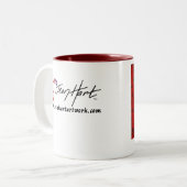 Herzschlag Zweifarbige Tasse (Vorderseite Links)