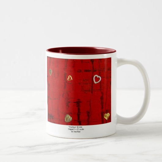 Herzschlag Zweifarbige Tasse (Rechts)