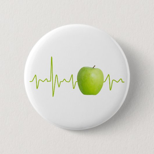 Herzschlagapplikation für gesunde Menschen Button (Vorderseite)
