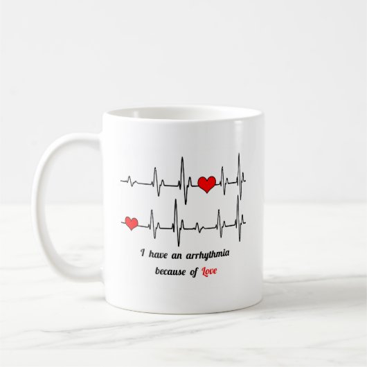 Herzschlagarrhythmie Kaffeetasse (Links)