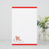 Herzschläge Briefpapier (Stehend Vorderseite)