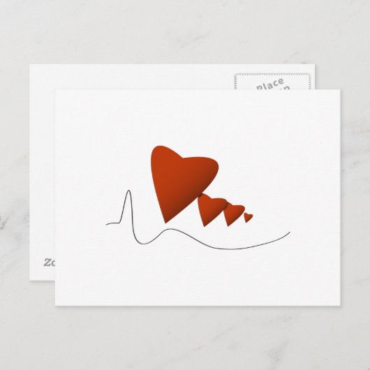 Herzschläge Postkarte (Vorne/Hinten)