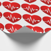 Herzschlagfrequenz Geschenkpapier (Ecke)