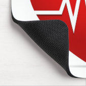 Herzschlagfrequenz Mousepad (Ecke)
