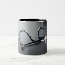 Herzschlagmomente: Stethoscope Heartbeat-Tasse Zweifarbige Tasse
