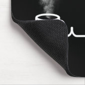 Herzschlagmuster mit Dampfkaffee Mousepad (Ecke)