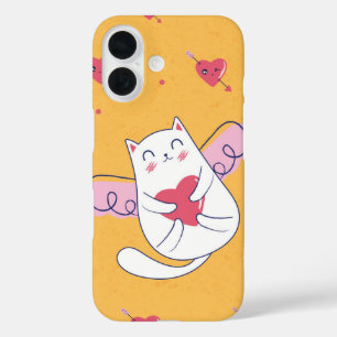 Herzschlauch Kitty Purfect Valentine iPhone 16 Hülle
