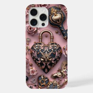 Herzschloss-Handyhülle Design iPhone 15 Pro Max Hülle