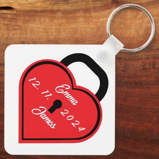 Herzschloss Schlüsselanhänger (Rückseite)
