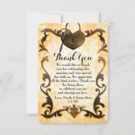 Herzschloss & Taste Vintag Antiquitätenkarte Einladung