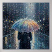 Herzschmerzen - kläglicher Illustrationsstil Poster (Vorne)