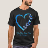 Herzschmetterling Im April tragen wir blaues 40. T-Shirt (Vorderseite)