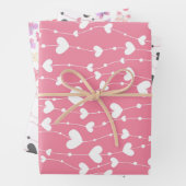 Herzschmetterlinge Rosa Weiß Grau Geschenkpapier Set (Beispiel)