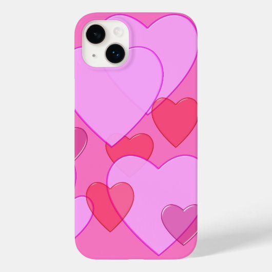 Herzschnupfen Valentine Hintergrund rosa Case-Mate iPhone Hülle (Rückseite)