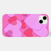 Herzschnupfen Valentine Hintergrund rosa Case-Mate iPhone Hülle (Rückseite (Horizontal))