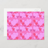 Herzschnupfen Valentine Hintergrund rosa Feiertagspostkarte (Vorne/Hinten)