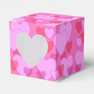 Herzschnupfen Valentine Hintergrund rosa Geschenkschachtel