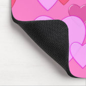 Herzschnupfen Valentine Hintergrund rosa Mousepad (Ecke)