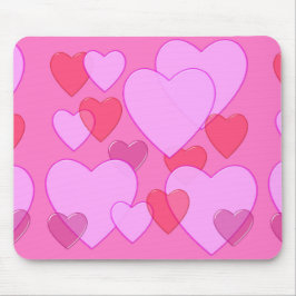 Herzschnupfen Valentine Hintergrund rosa Mousepad
