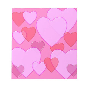 Herzschnupfen Valentine Hintergrund rosa Notizblock