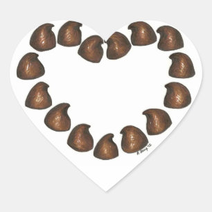 Herzschokolade Bonbons Tropfen Liebe Valentinstag Herz-Aufkleber