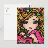 Herzschokolade Candy Mermaid Fantasy Girl del Malc Postkarte (Vorne/Hinten)
