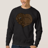 Herzschokolade-Labrador Sweatshirt (Vorderseite)