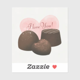 Herzschokolade Personalisiert Aufkleber