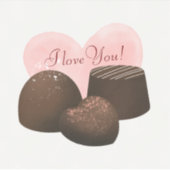 Herzschokolade Personalisiert Aufkleber (Vorderseite)