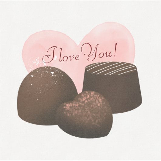 Herzschokolade Personalisiert Aufkleber (Vorderseite)