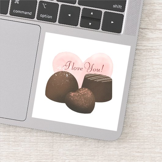 Herzschokolade Personalisiert Aufkleber (Detail)