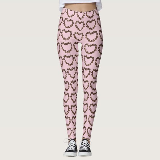 Herzschokolade Valentinstag Leggings (Vorderseite)