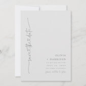 Herzschrift Speichern Sie die Datumsankündigung Fo Save The Date (Vorderseite)