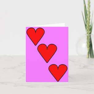 Herzschrittweis Valentinstag Karte