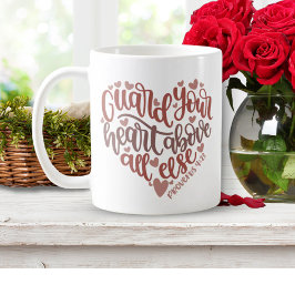 Herzschutz | Love Design Bible Verse Gift Kaffeetasse