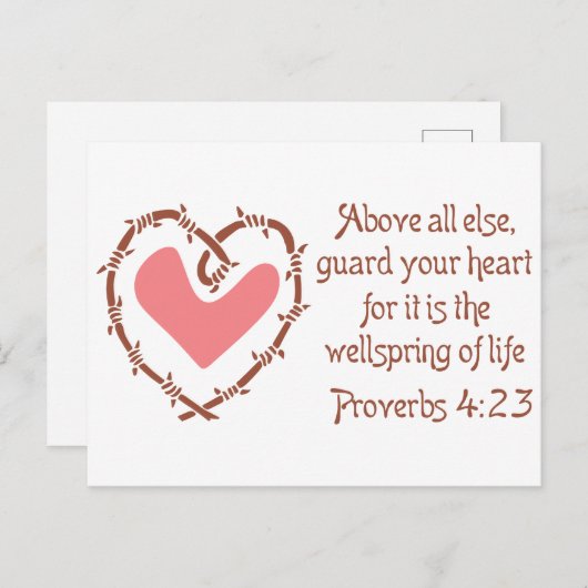 Herzschutz Postkarte (Vorne/Hinten)