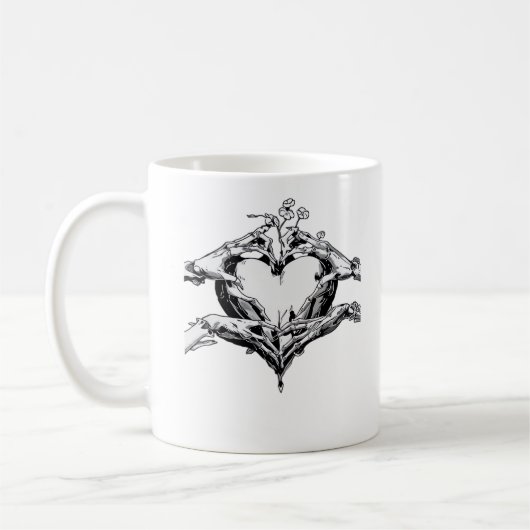 Herzschutz - Skeletthörnchen Kaffeetasse (Links)