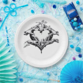 Herzschutz - Skeletthörnchen Pappteller (Party)