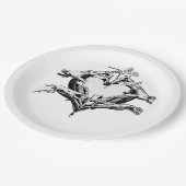 Herzschutz - Skeletthörnchen Pappteller (Schrägansicht)