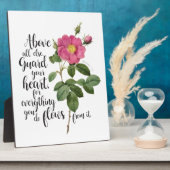 Herzschutz - Vintage Rose, Sprichwörter 4:23 Fotoplatte (Seite)