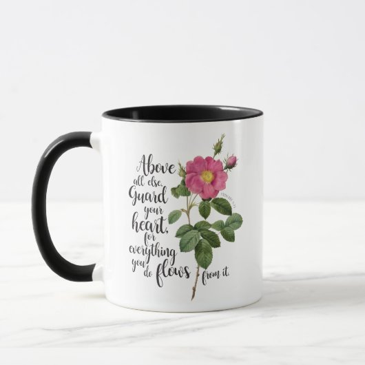 Herzschutz - Vintage Rose, Sprichwörter 4:23 Tasse (Links)