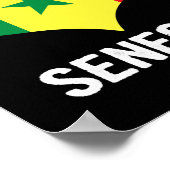 Herzsenegaleflagge Männer Frauen Kinder Patriotisc Poster (Ecke)