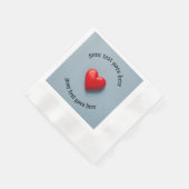 Herzserviette mit eigenen Texten Serviette (Ecke)