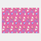 Herzsignatur Liebe Doodle Niedlicher Valentinstag Geschenkpapier Set (Vorderseite)