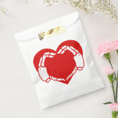 Herzskelett Hände Gothic Valentine Rot Geschenktütchen (Versiegelt)