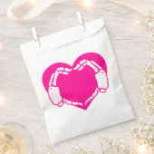 Herzskelett Hände Gothic Valentinrosa Geschenktütchen (Ausgeschnitten)