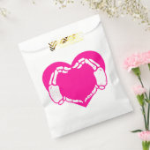 Herzskelett Hände Gothic Valentinrosa Geschenktütchen (Versiegelt)