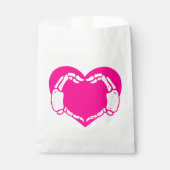 Herzskelett Hände Gothic Valentinrosa Geschenktütchen (Vorderseite)