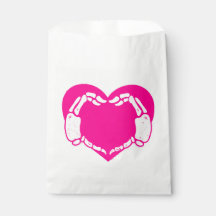 Herzskelett Hände Gothic Valentinrosa