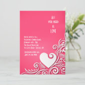 Herzskulptur Valentinstag Einladungen (Stehend Vorderseite)